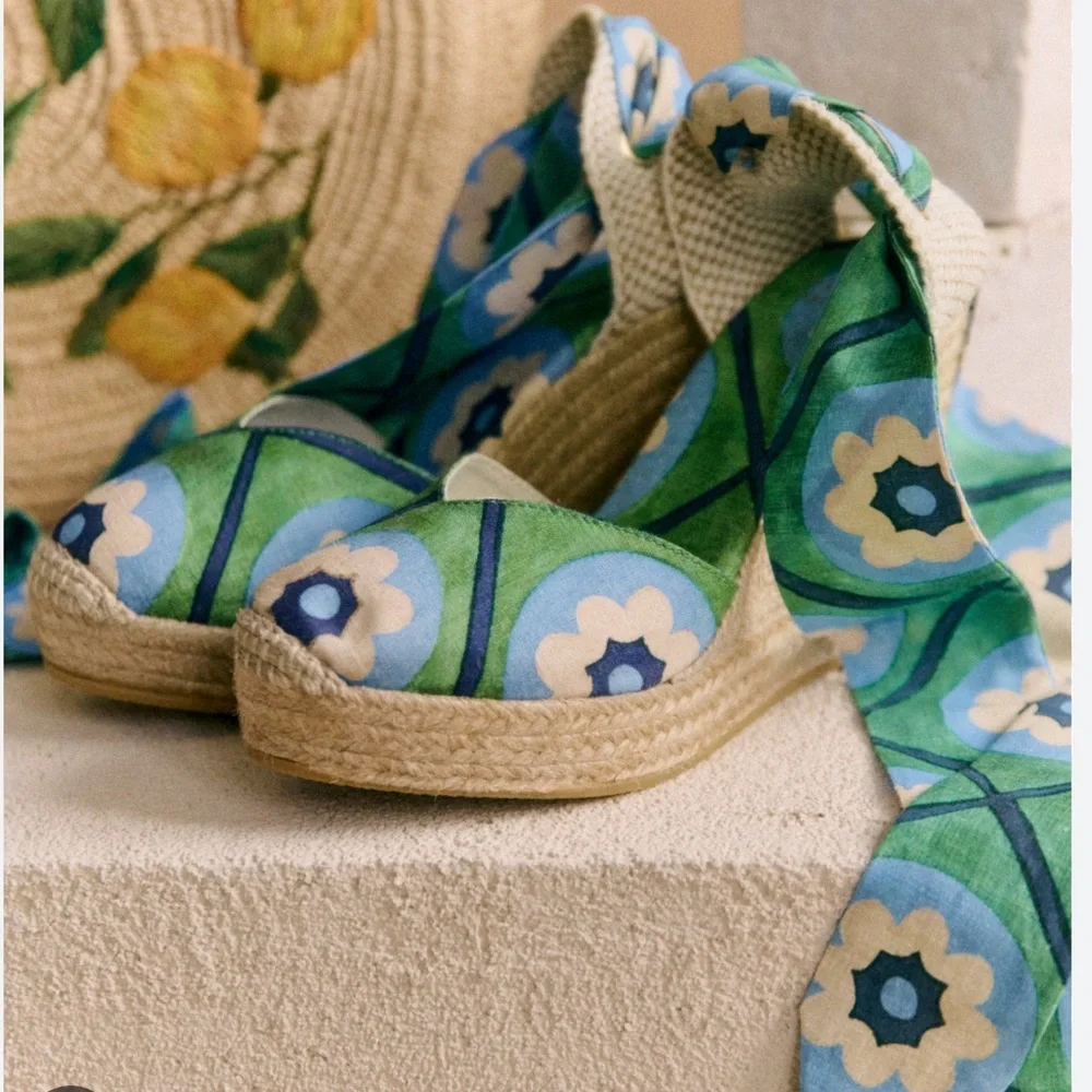 Super RARE-SÉZANE X MOMONÌ TANIA HIGH wedge ESPADRILLES heels